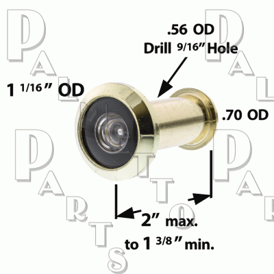 Door Viewer 180* 9/16" bore-Polished Brass Finish