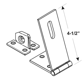 Hasp 4-1/2&quot; Zinc