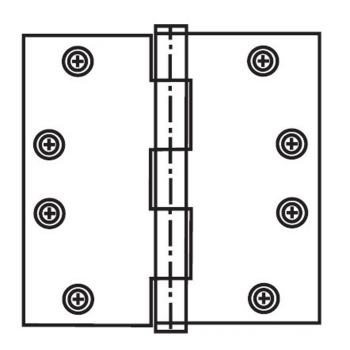 4.5x4.5 Sat Chrome BB Hinge Each