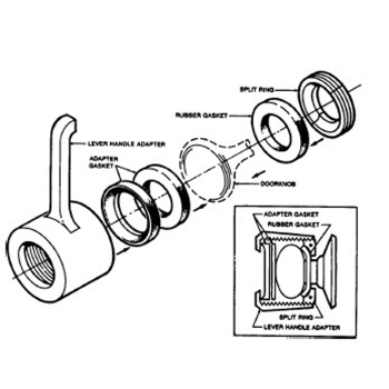 Fit All ADA Door Handle -Polished Brass