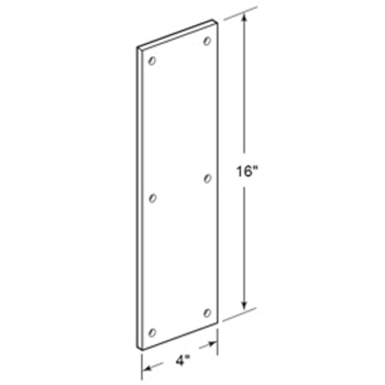Push Plate 4&quot; x 16&quot; SS Finish