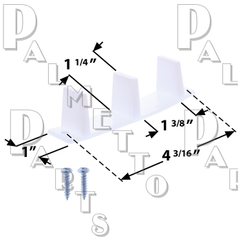 Bi-Pass Door Floor Guide for 1-3/8&quot; Doors Each
