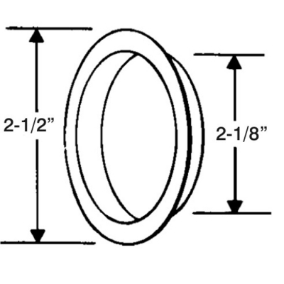 2-1/2" Brass Round Door Pull