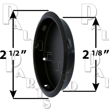2-1/8" Round Door Pull -Matte Black