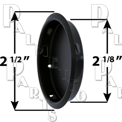 2-1/8" Round Door Pull -Matte Black