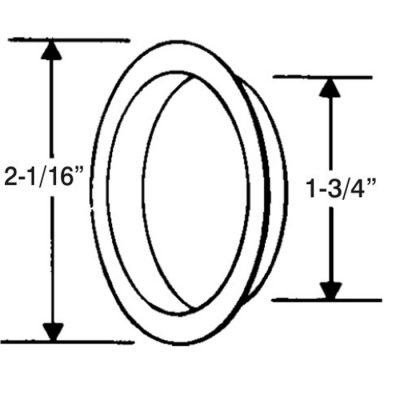 2-1/16" Brass Round Door Pull