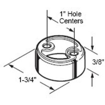 1/2&quot; Domed Bumper Riser -Chrome Finish