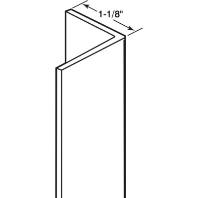 Corner Shield<BR>90 degree bend<BR>1-1/8"x1-1/8"x4'<BR>Clear