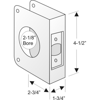 Door Reinforcer -Antique Brass Finish