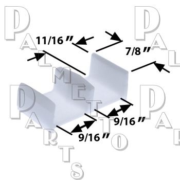 Shower Door Guide -Plastic - 1-7/8&quot; W