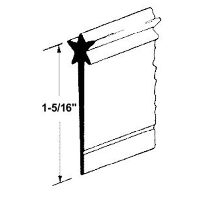 Shower Door Sweep 1-5/16"x36"
