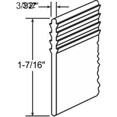 Shower Door Sweep 1-7/16" x 36