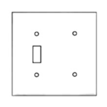 Switch &amp; Blank Double Gang -White