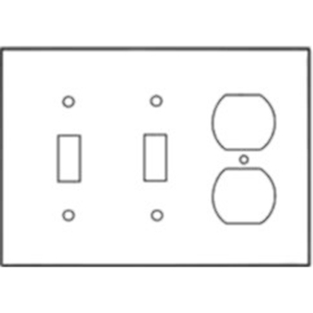 Dbl Switch Receptacle Wall Plate White