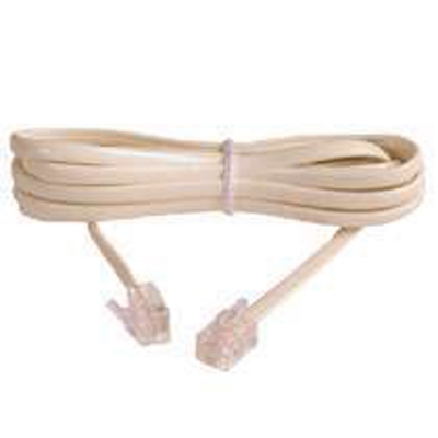 15' Telephone Wire White