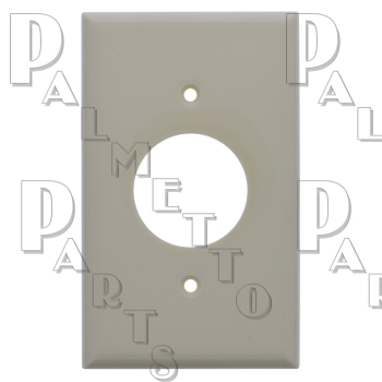 250V Single Receptacle Cover Plate Ivory