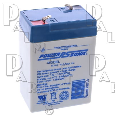 6V 4.5 AH Exit Light Battery 2.76" x 1.77" x 3.96"