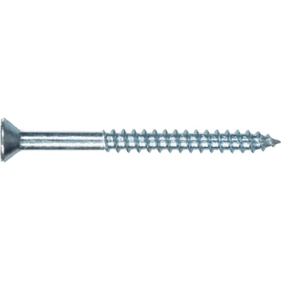 8 x 1" Zinc Wood Screws -Phillips Flat Head