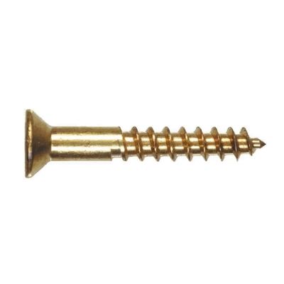 6 x 3/4" Brass Wood Screws -Phillips Flat Head