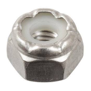 10-24 STAINLESS STEEL NYLON INSERT USS COARSE STOP NUT