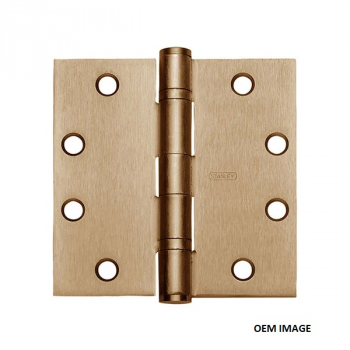 4" x4" Ball Bearing Hing -Square Corner Satin Brass