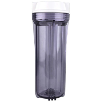10&quot; Slim Line Filter Clear Housing W/O Pressure Relief 1/2&quot;FIP
