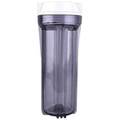 10" Slim Line Filter Clear Housing W/O Pressure Relief 1/2"FIP