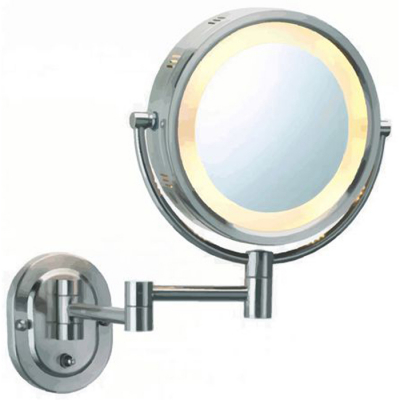 Lighted Mirror -8.5" Dia BN