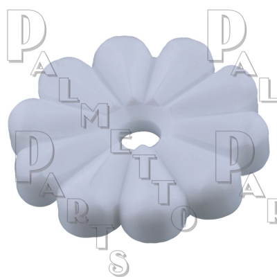 Mirror Rosette- White Pkg 12