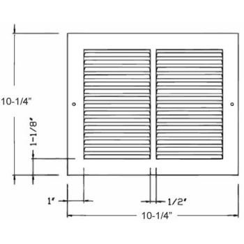 Aluminum Return Register 8&quot; x 8&quot; WH