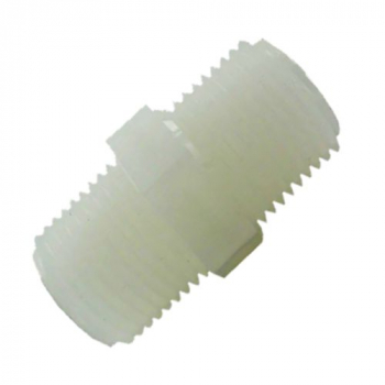 Water Filter Nipple Hex - 1&quot; x 1&quot; MPT Nylon