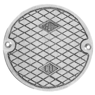 JR Smith Clean Out Cover<BR>4-1/2"" OD<BR>Nickel Plated Brass