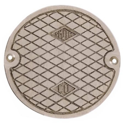 JR Smith Clean Out Cover<BR>4-1/2"" OD<BR>Plain Brass