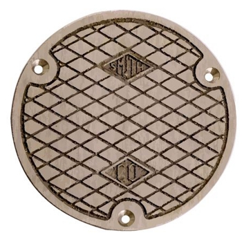 JR Smith Clean Out Cover<BR>5-1/2&quot;&quot; OD<BR>Plain Brass