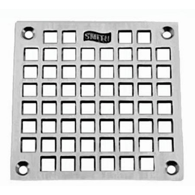 JR Smith Floor Drain Grate 7-3/8" Square<BR>Nickel Plated Brass