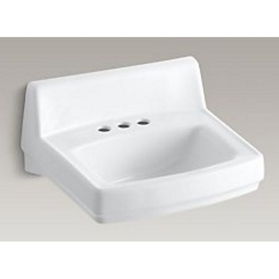 Kohler 20-3/4" x 18-1/2" China Wall Mount Sink -White 4" Centers