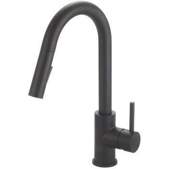 Single Handle Pull-Down Kitchen Faucet -Matte Black