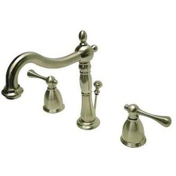 Kingston Brass Two-Handle 3-Hole Wall Mount Lavatory Faucet, Matte Black