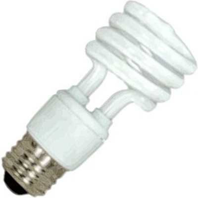 13W Mini-Spiral CFL 5000K Medium Base