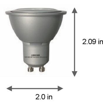 6.5W 500 Lm LED 3000K Dimmable GU10 Base