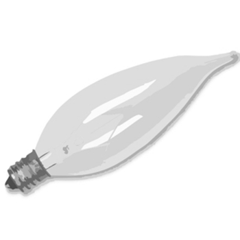 5.5w LED Flame Tip Frosted Filament Cand. 2700K