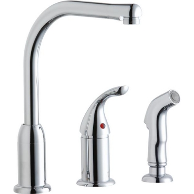 Elkay Kitchen Faucet w/Remote Lever Handle & Side Spray