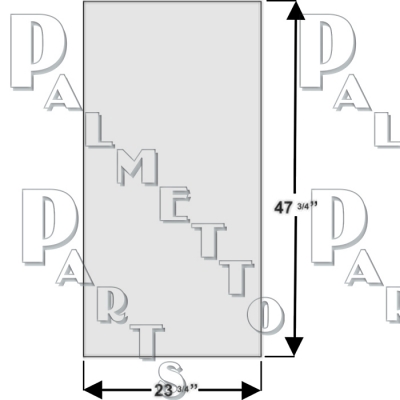 Clear Priism Polycarbonate Lens 21-13/16" x 45-9/16" x .10 Thick