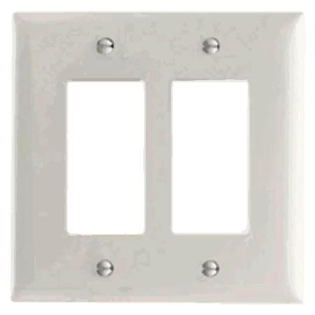 Midi 2 Gang Deco/GFCI Wall Plate - Ivory