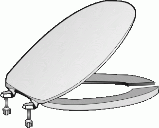 Elongated Toilet Seat -White