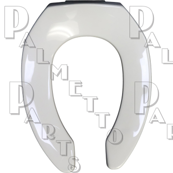 Sta-Tite Elongated Open Front Less Cover Seat -White