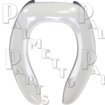 Elongated Toilet Seat -White with SS Hardware