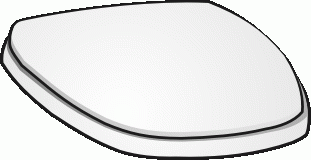 Eljer* Elongated Toilet Seat -White