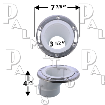 PVC Offset Flange 3&quot; x 4&quot;