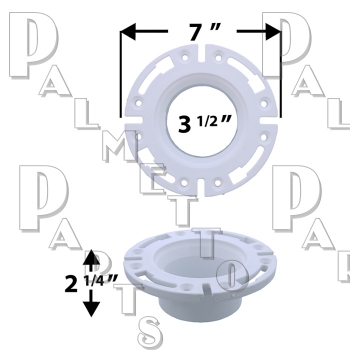 PVC Flange 3&quot; x 4&quot; PVC Flange